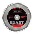 Lackmond Beast Miter Saw Blade, ATBR, 10 Blade Dia, 58 in, 0118 Kerf, 5500 rpm Maximum, Applicable M WMS10080S